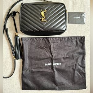 Saint Laurent
Lou Medium Camera Monogram YSL Calf Crossbody Bag